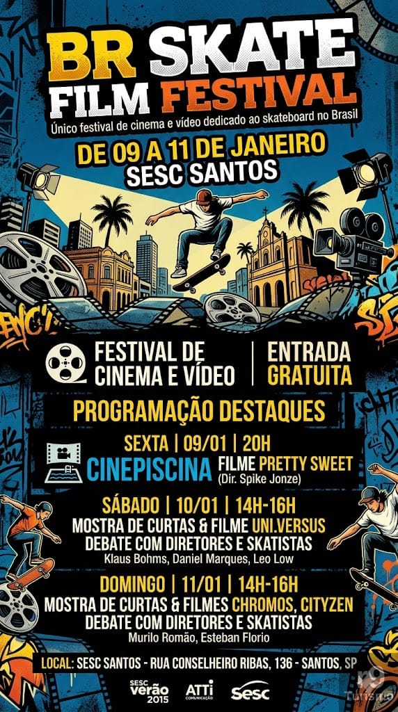 Cultura Sobre Rodas: BR Skate Film Festival Leva a Essência das Ruas para o SESC Santos