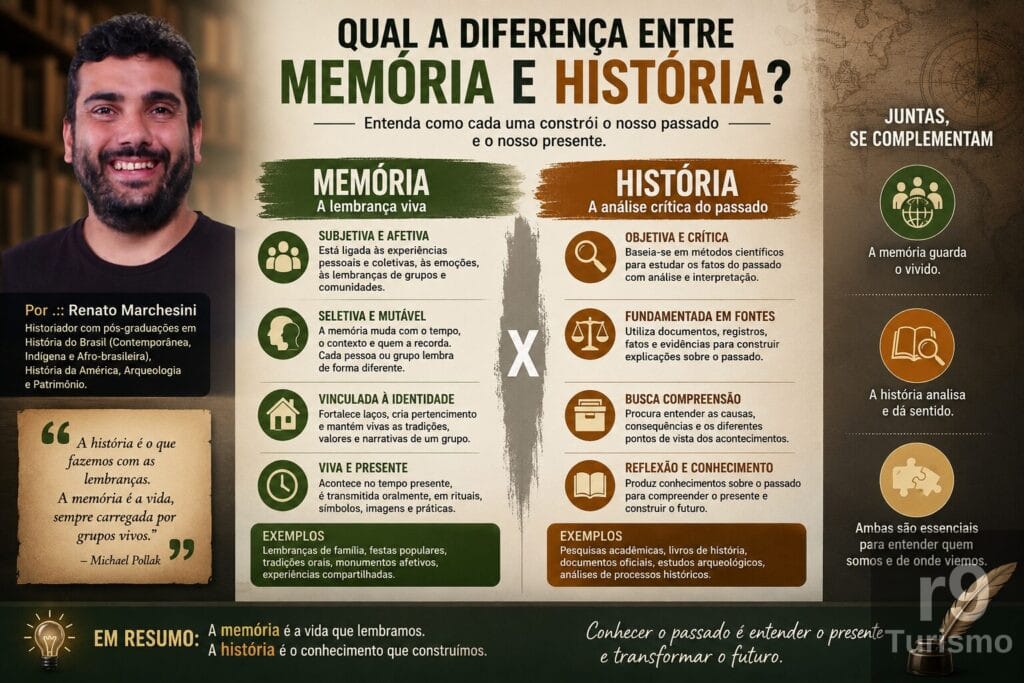 Além do Passado: Qual é a Verdadeira Diferença entre Memória e História?