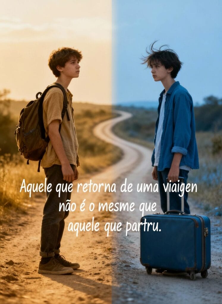 Aquele que retorna de uma viagem não é o mesmo que aquele que partiu.