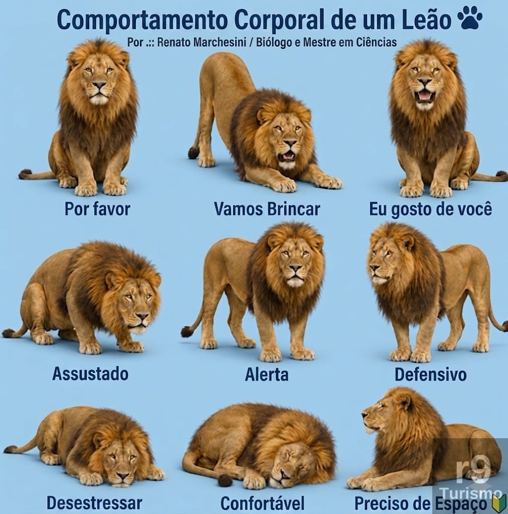 Decifrando a Linguagem Corporal dos Leões