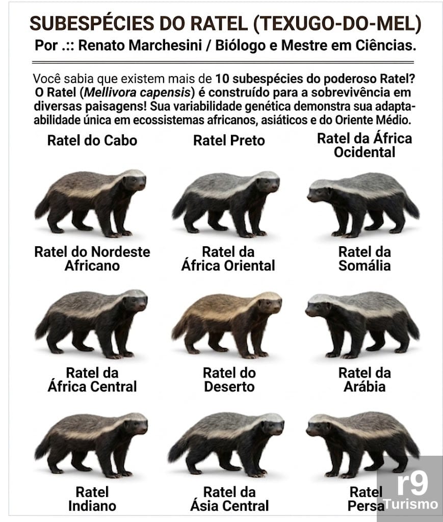 Subespécies do Ratel: O Mestre da Sobrevivência