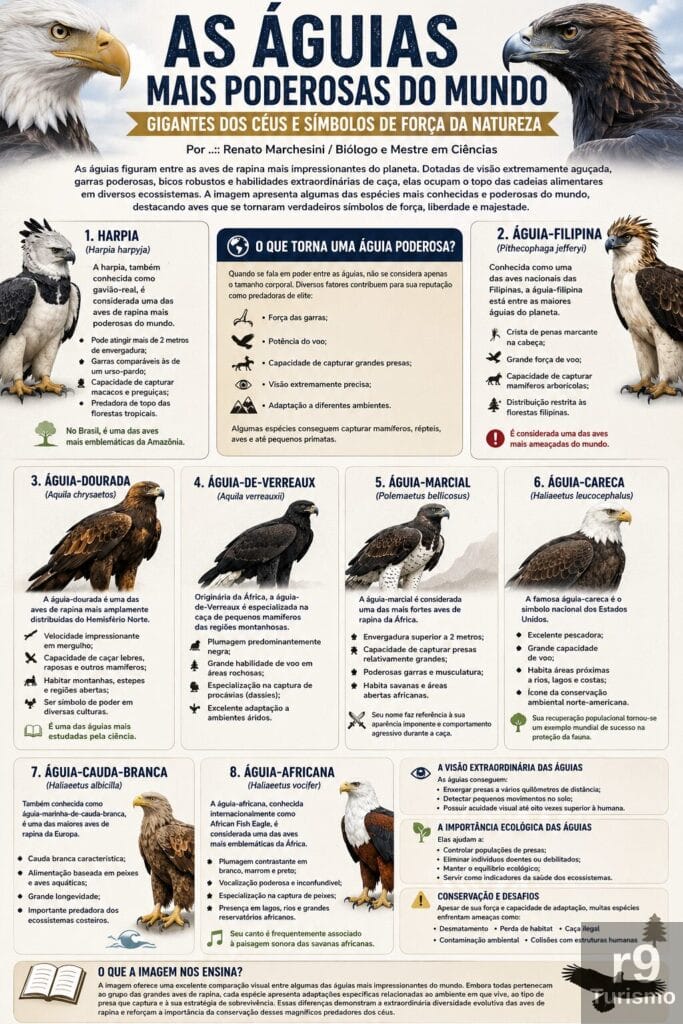 As Águias Mais Poderosas do Mundo: Gigantes dos Céus e Símbolos de Força da Natureza