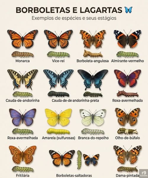 Borboletas e Lagartas: Conheça Diferentes Espécies e Seus Fascinantes Ciclos de Vida
