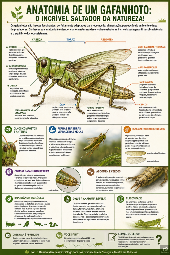 Anatomia de um Gafanhoto: O incrível saltador da natureza!