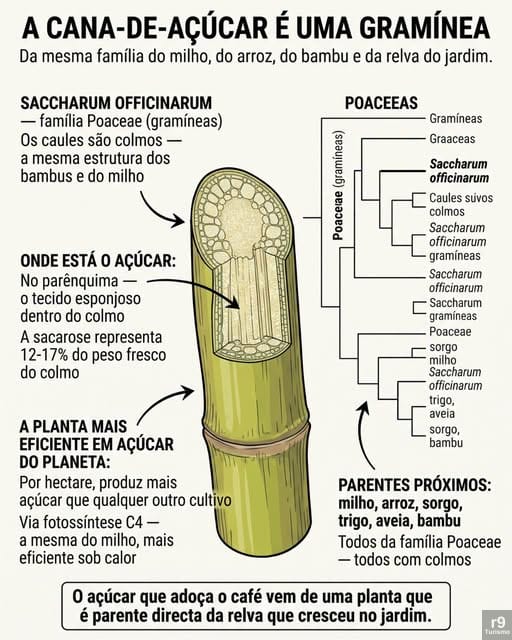 Cana-de-açúcar: A gramínea tropical que transforma luz solar em açúcar