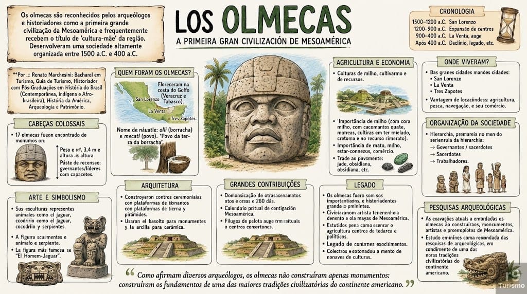 Os Olmecas: A Primeira Grande Civilização da Mesoamérica e a Base das Culturas Maias e Mexicas