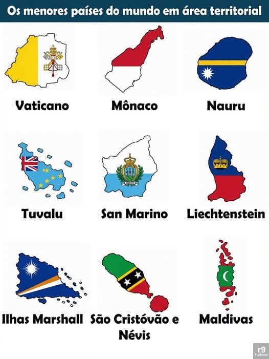 Os Menores Países do Mundo em Área Territorial